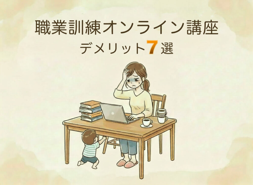 職業訓練オンライン講座のデメリット７選の画像