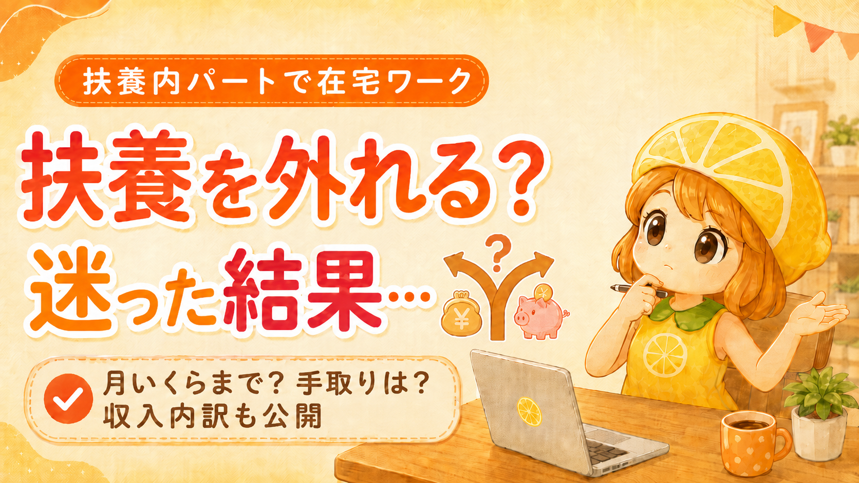 扶養内パートで在宅ワーク-扶養を外れる？迷った結果