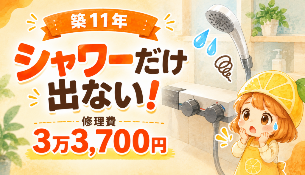 築11年のTOTOサザナでシャワーだけ出なくなり、3万3,700円で修理した体験談